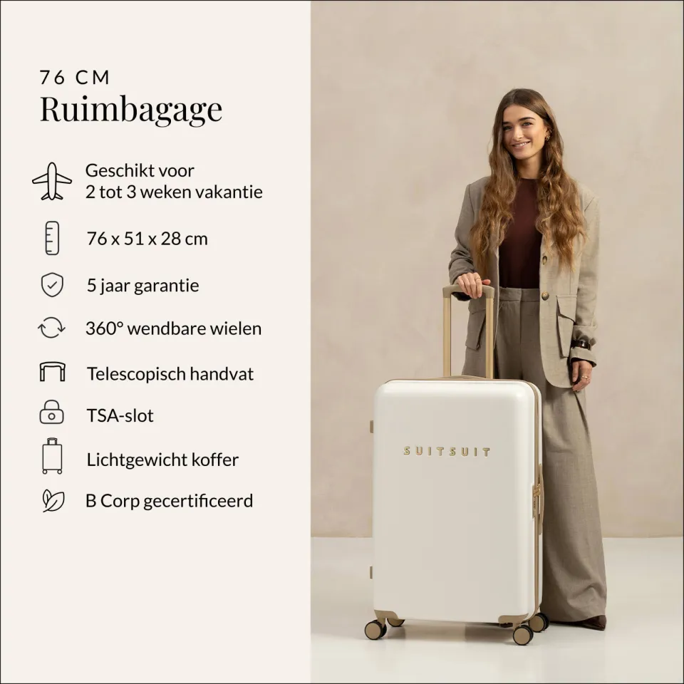SUITSUIT Fusion 76 koffer wit, foto 3