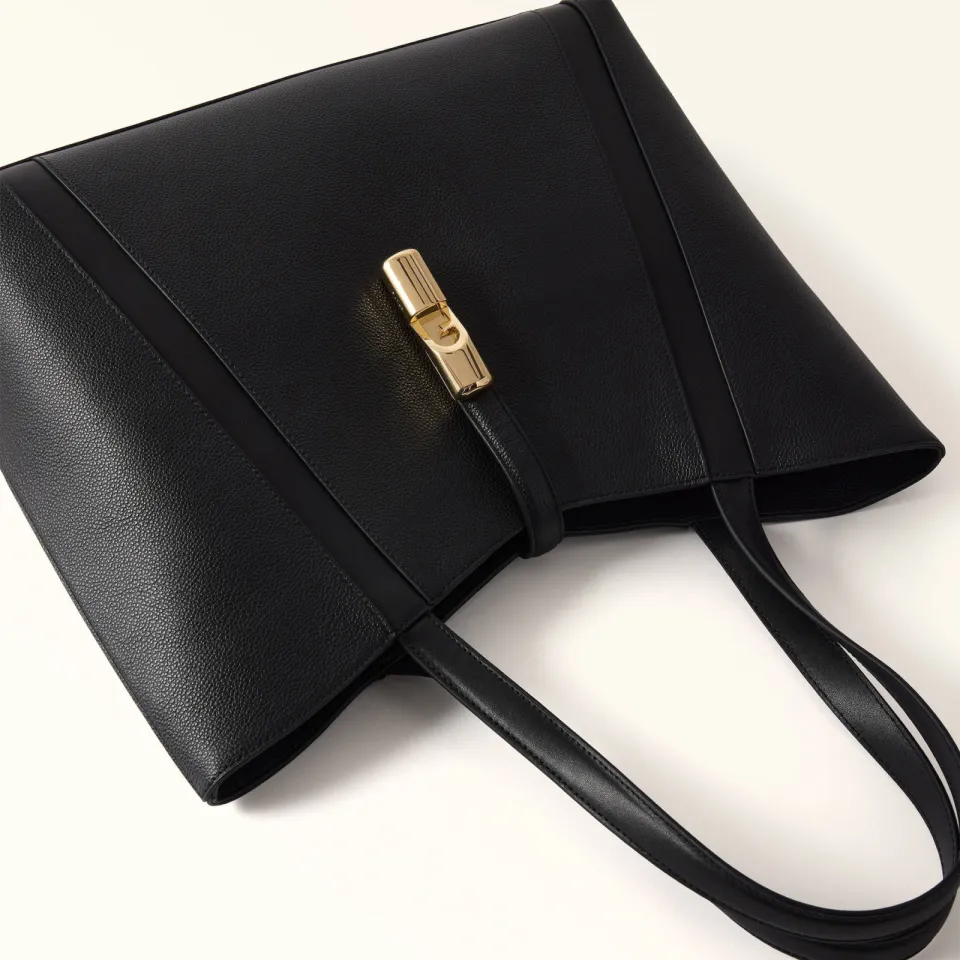 Furla Goccia L leren shopper zwart, foto 4