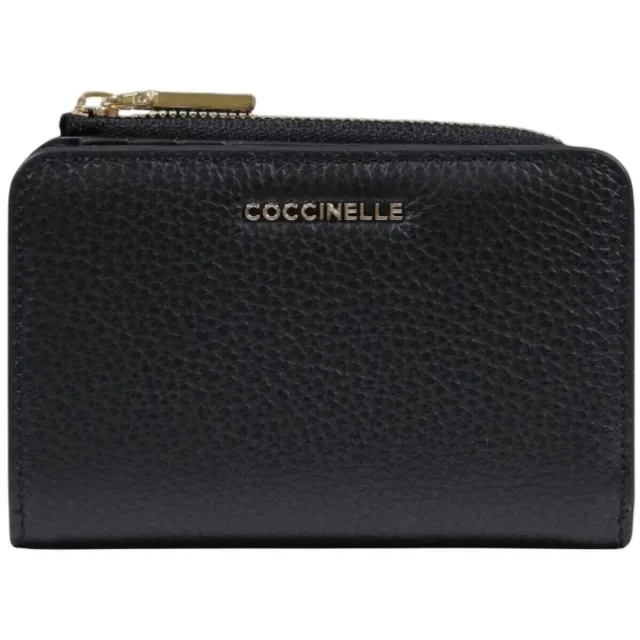 Coccinelle Metallic Soft zip around portemonnee zwart