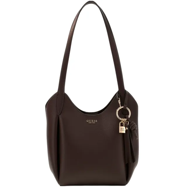 Guess Melody Bucket schoudertas donkerbruin