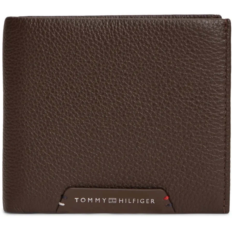 Tommy Hilfiger Th Corp cc flap and coin portemonnee bruin, foto 2