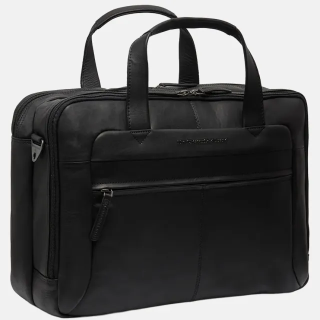 The Chesterfield Brand Chesterfield Ryan laptoptas 17 inch black Zwart