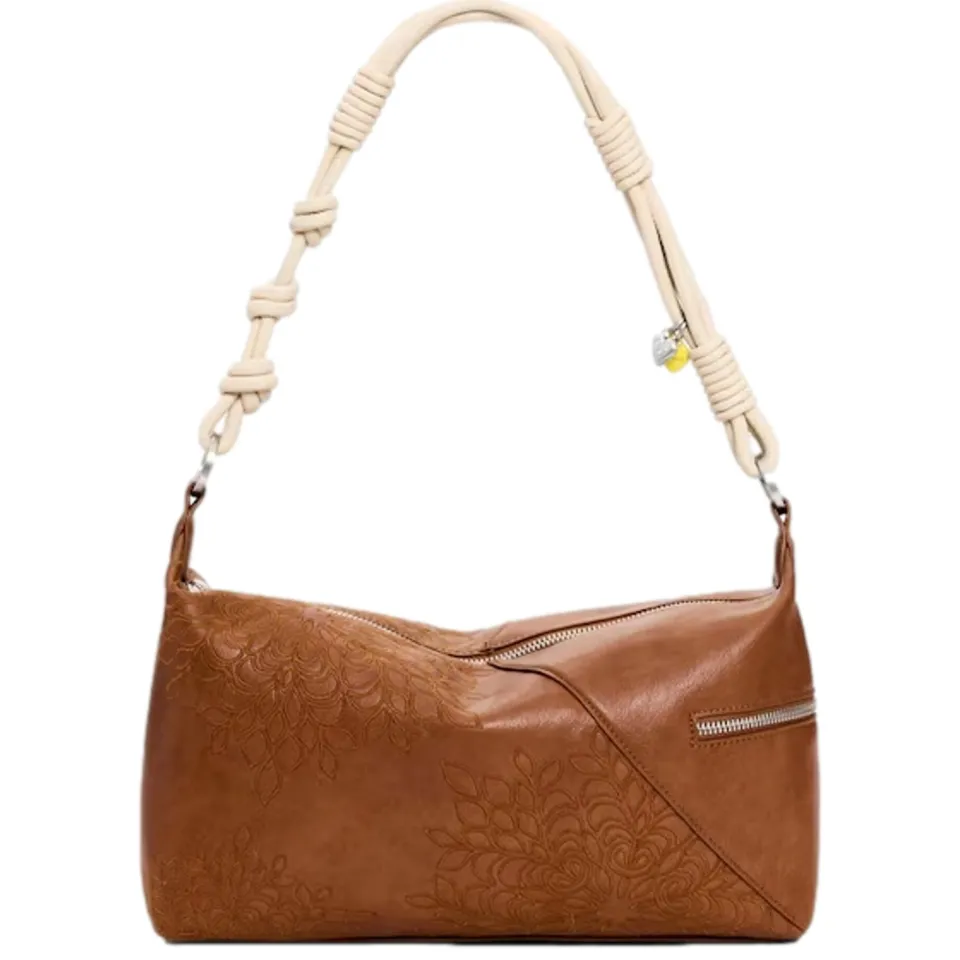 Desigual Sierra Shoulder Bag schoudertas camel Bruin