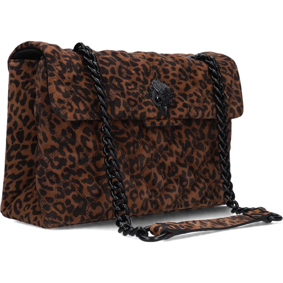 Kurt Geiger Leather Kensington Bag schoudertas luipaardprint zwart, foto 3