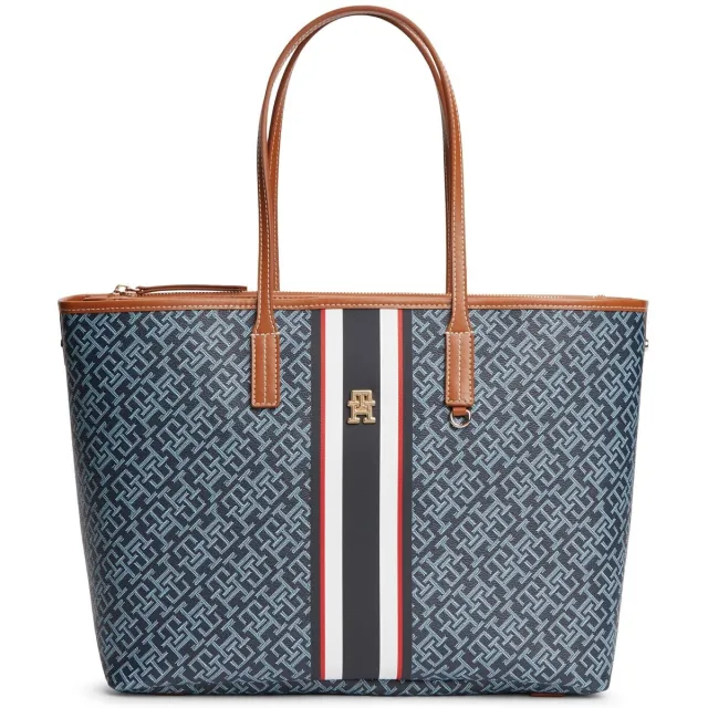 Tommy Hilfiger Boodschappentas Tommy Hilfiger Th Monoplay Tote Stripe Le Blauw