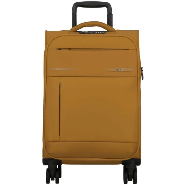 Jump Monthélys spinner handbagagekoffer 55 cm mosterdgeel mosterdkleurig