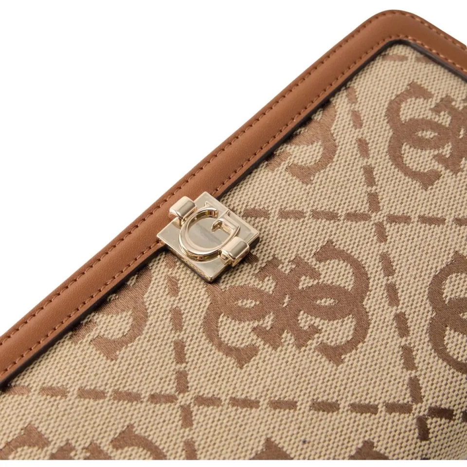 Guess Audrey logo portemonnee bruin, foto 2