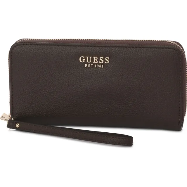 Guess Melody SLG zip around portemonnee met polsband donkerbruin
