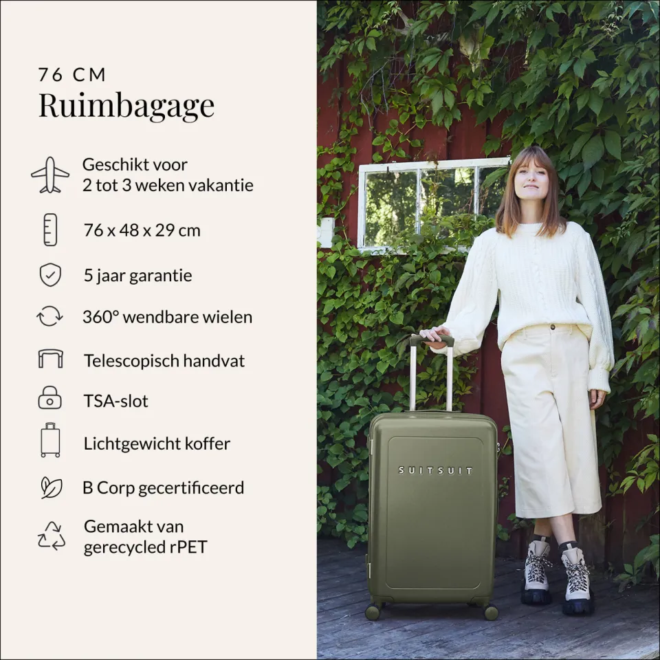 SUITSUIT Natura reiskoffer dark olive, foto 4
