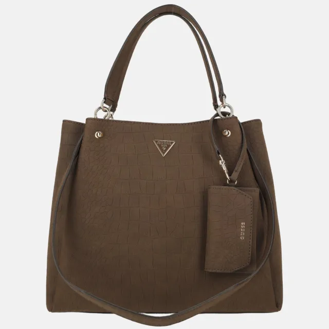 Guess schoudertas handtas Lorella Girlfriend Tote Espresso donkerbruin