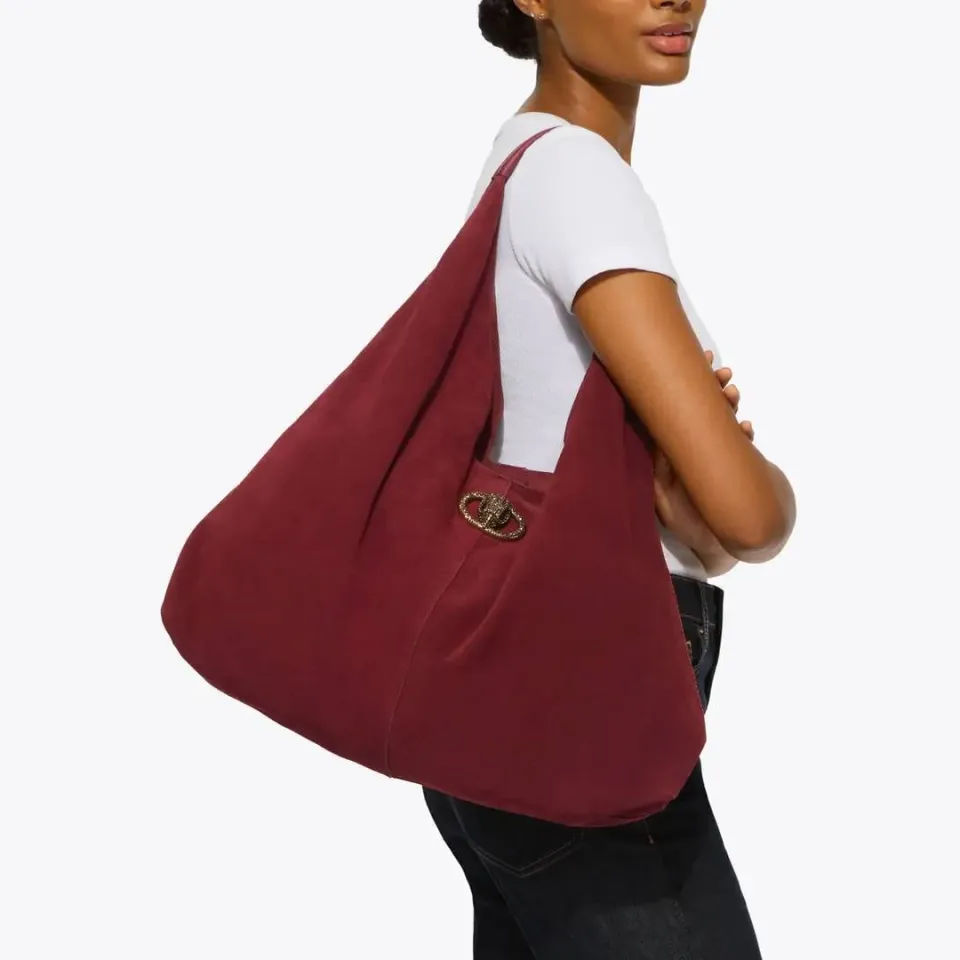 Kurt Geiger suède schoudertas Chelsea bordeauxrood, foto 4