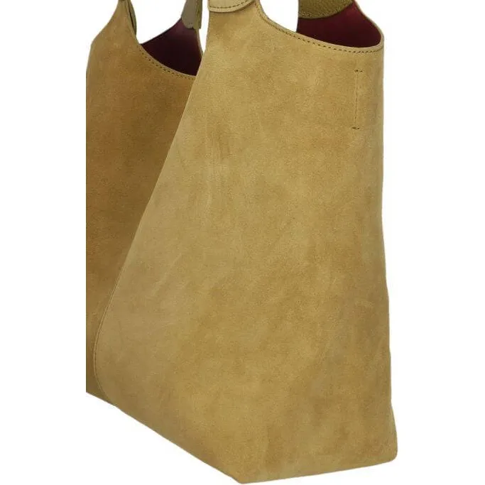 Coccinelle C-easy suede schoudertas olijf, foto 4