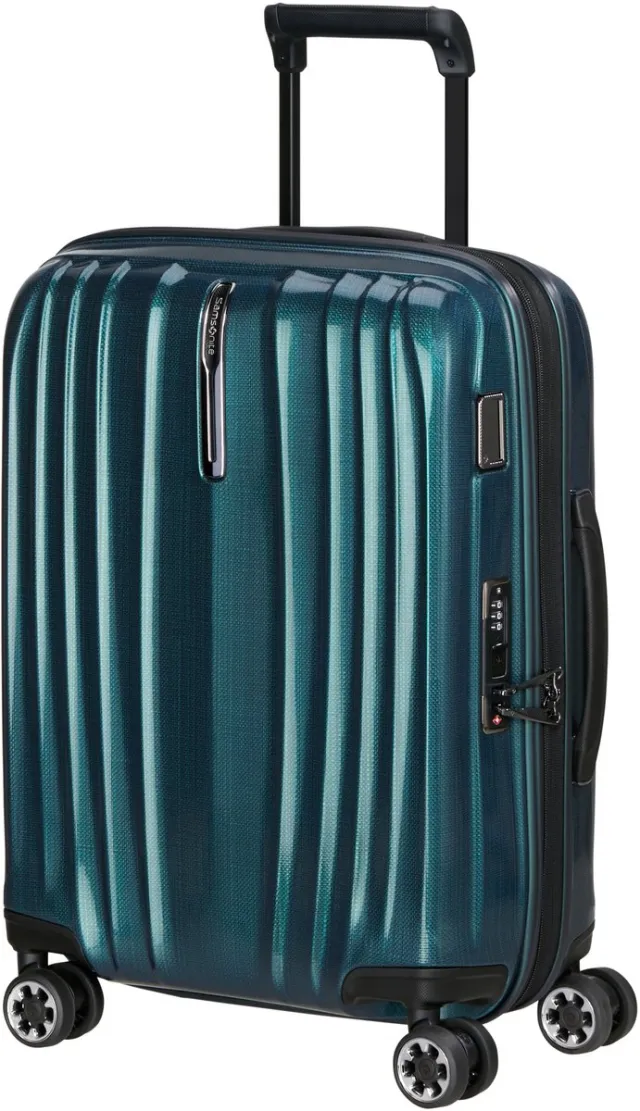 Samsonite lichtgewicht koffer - Nexis handbagage spinner 55x40x20/23 uitbreidbaar - Roxkin technologie - repairable We Care - Deep petrol