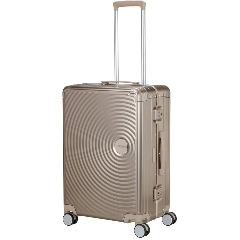 American Tourister Soundbox Alu spinnerkoffer champagne, foto 5