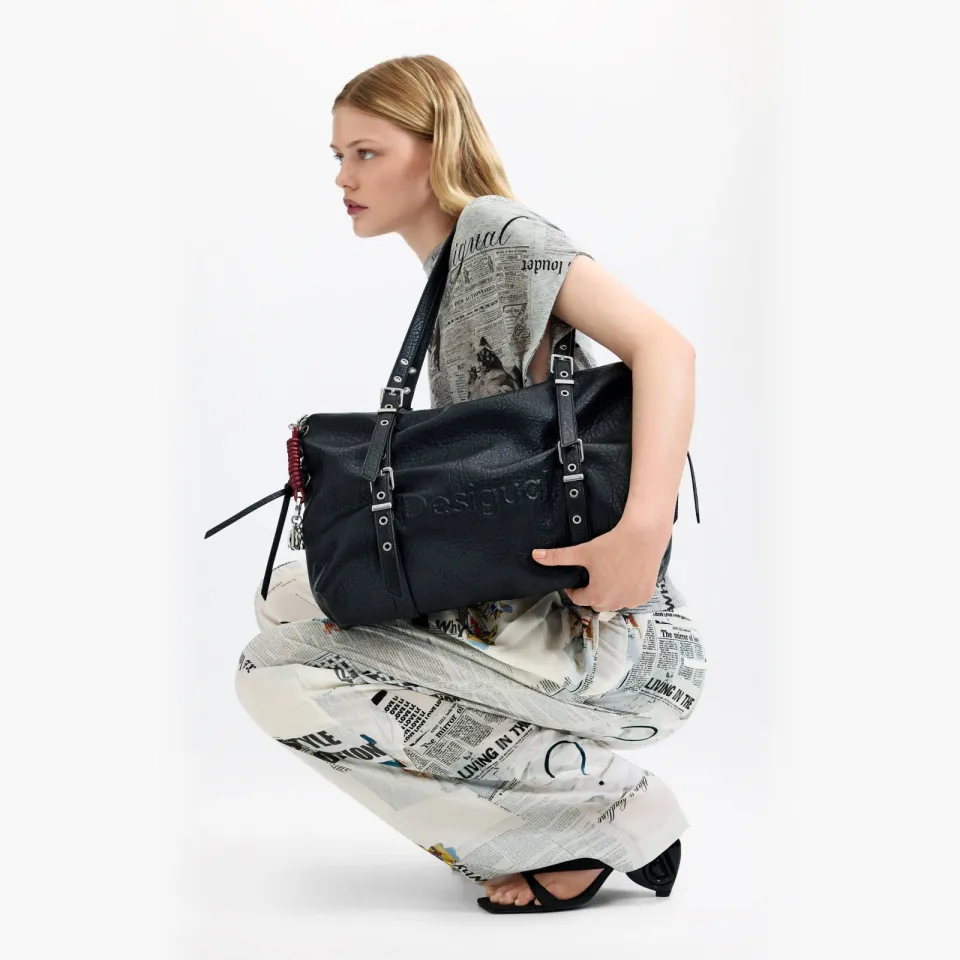 Desigual Half Logo Lanuza shopper schoudertas zwart, foto 5
