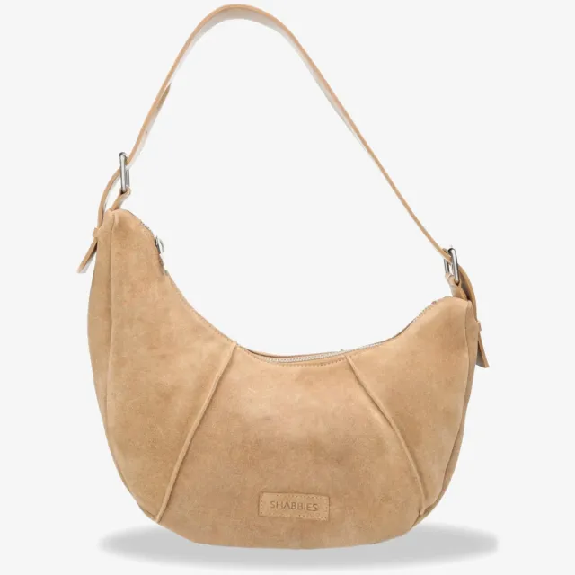 Shabbies Amsterdam Platanino schoudertas Suède Taupe