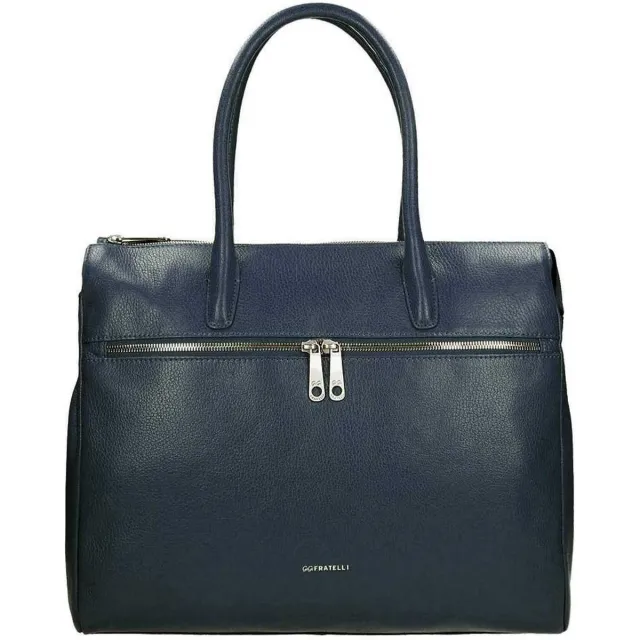 GiGi Fratelli Romance Business Dames laptoptas - 15 inch - Werktas A4 - Leer - Blauw