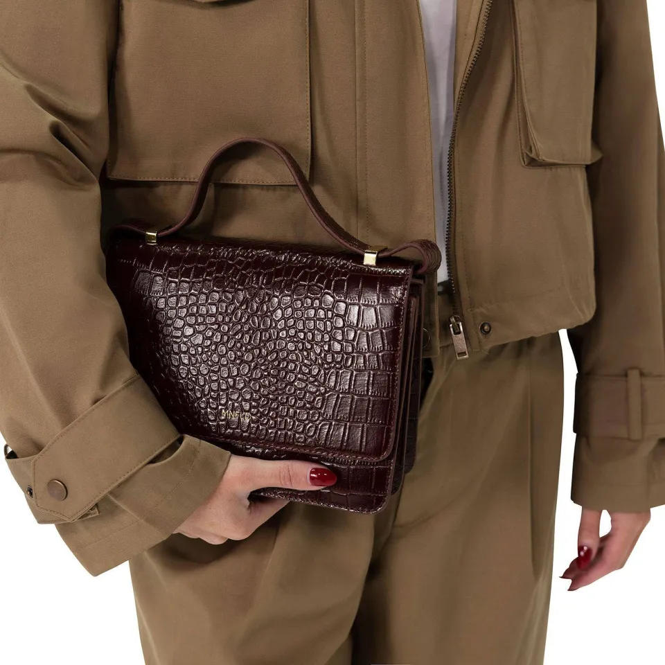 Manfield crossbody tas bordeaux, foto 4