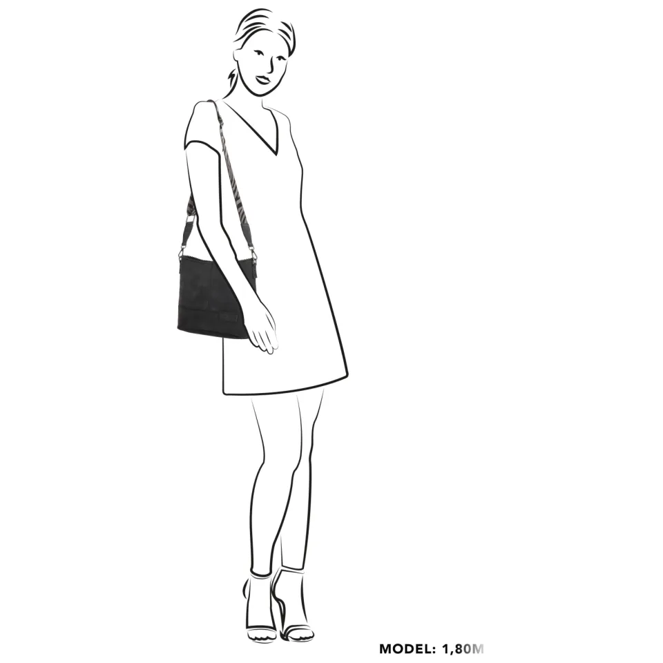 Zebra Trends Merel crossbody tas zwart, foto 4