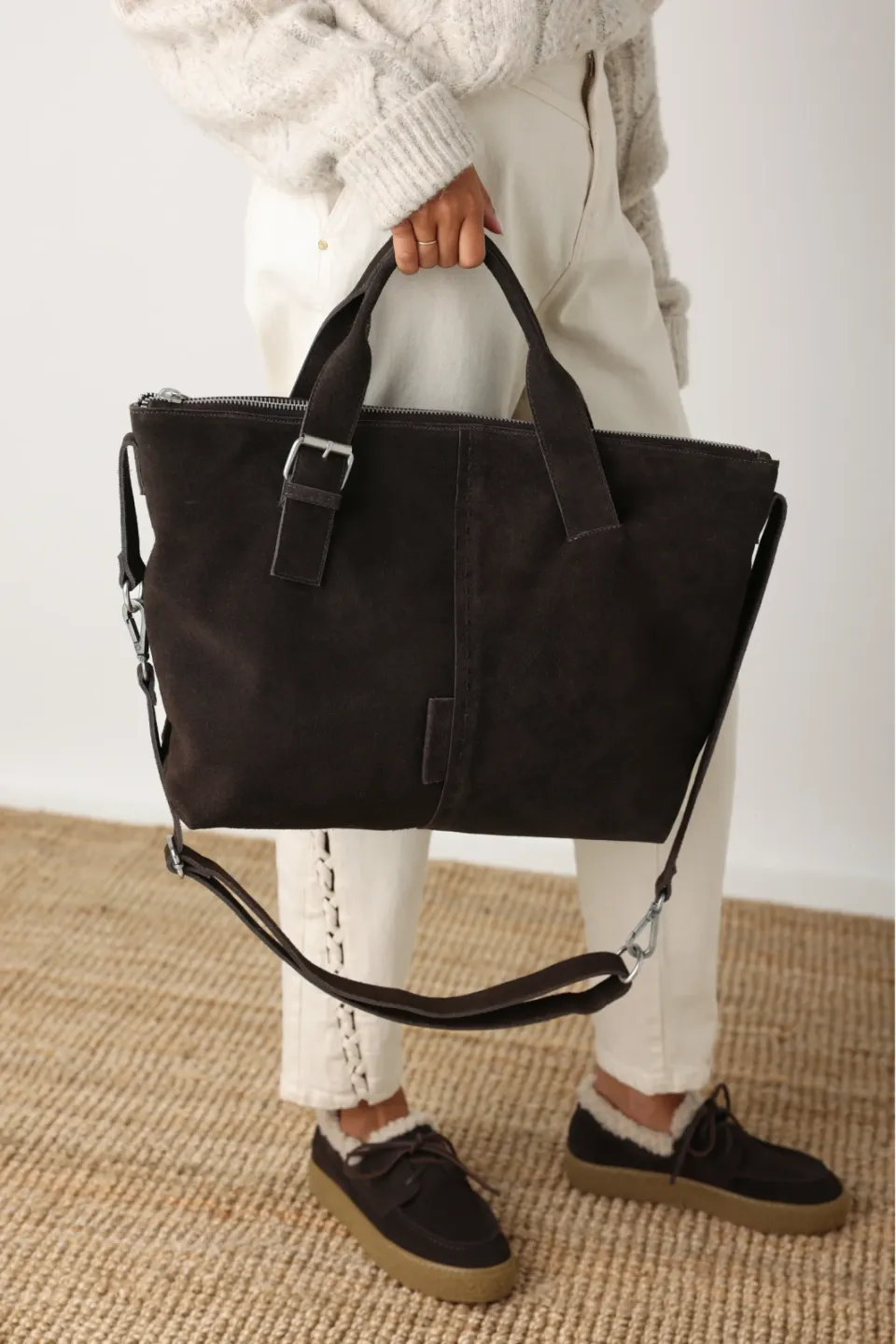 Shabbies Amsterdam Essie Stitched laptoptas donkerbruin, foto 4