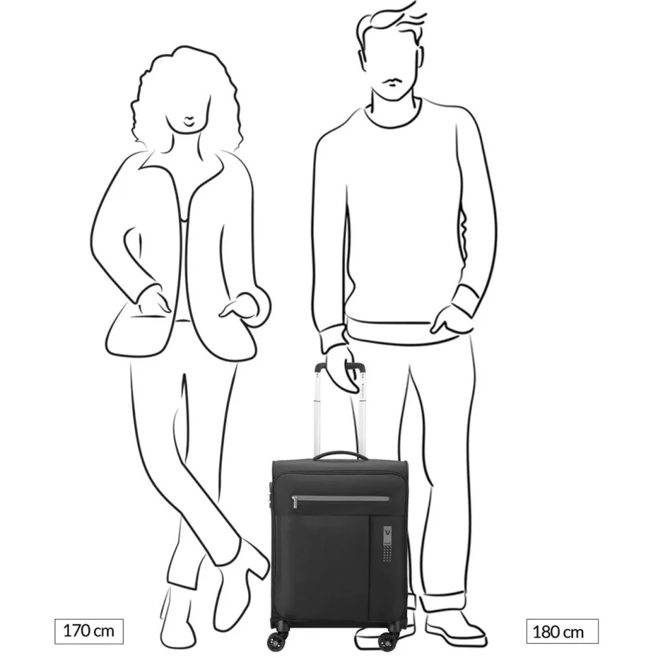 Roncato Lite Soft spinner koffer zwart, foto 4