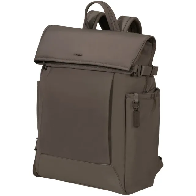 Samsonite Laptop rolltop backpack - rugzak Essentis 15,6 inch - Rugzak - 30,5 l - Dark taupe