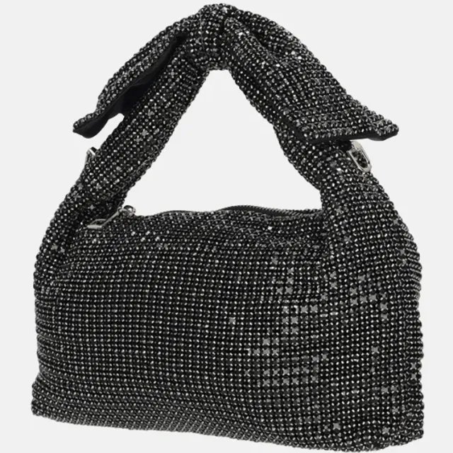 Firenze Strik strass handtas black Zwart