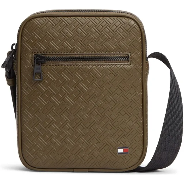 Tommy Hilfiger Schoudertas Tommy Hilfiger Th Embossed Flag Mini Reporter Groen