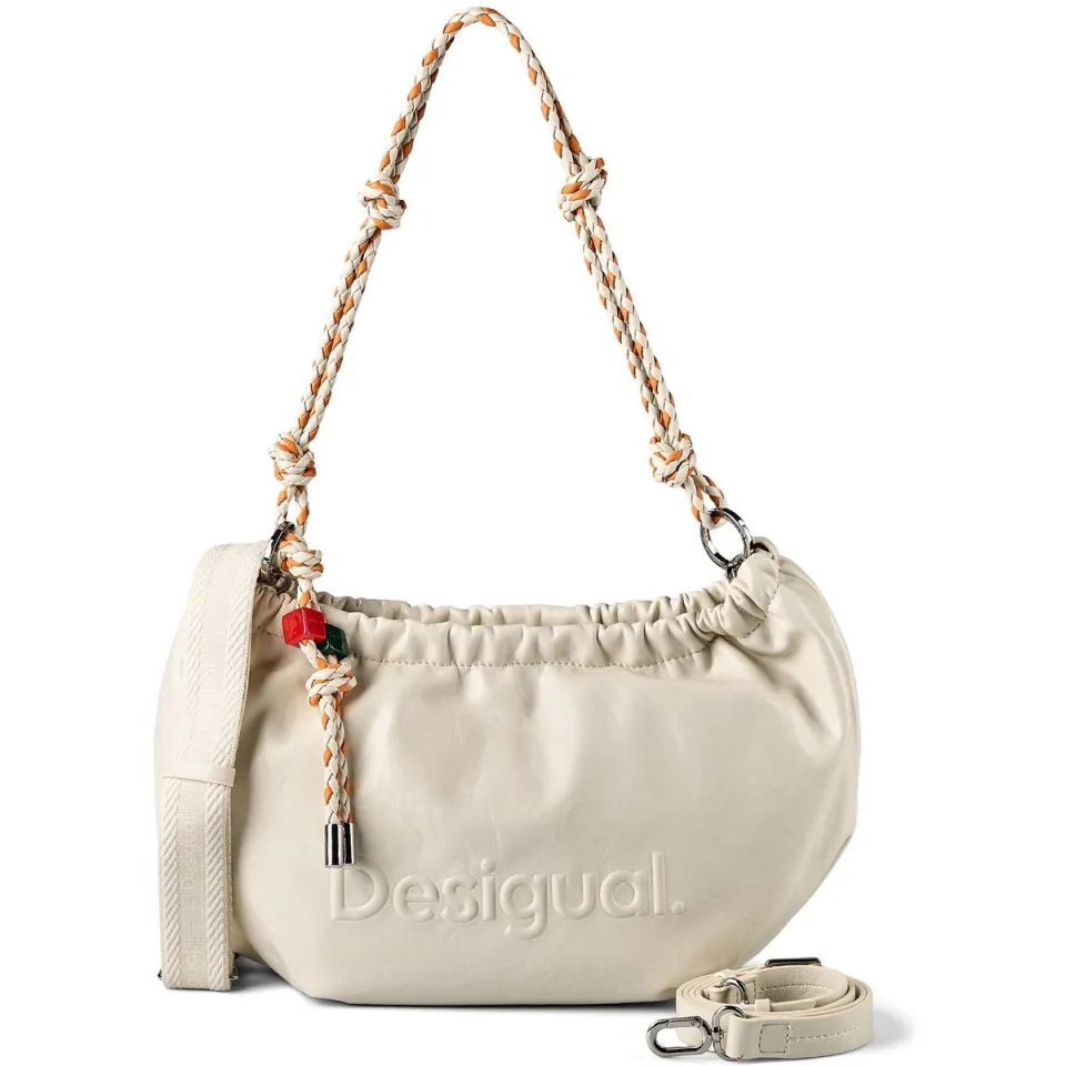 Desigual Witte Polyurethaan Dames Handtas Beige Crude