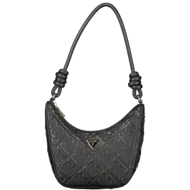 Guess Jeans Zwarte Polyurethaan Dameshandtas