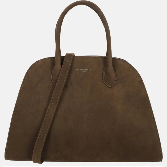 Flora & CO handtas M suedine chocolat donkerbruin