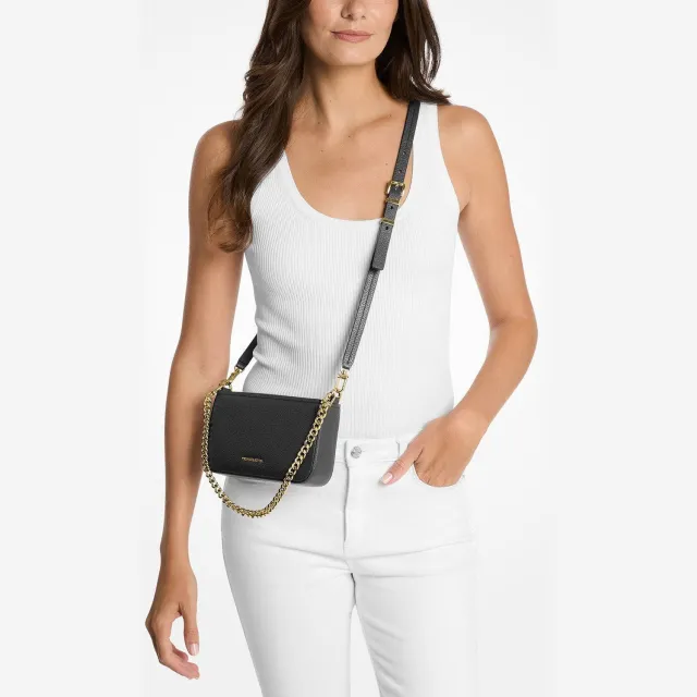 Michael Kors leren crossbody tas Bryant zwart