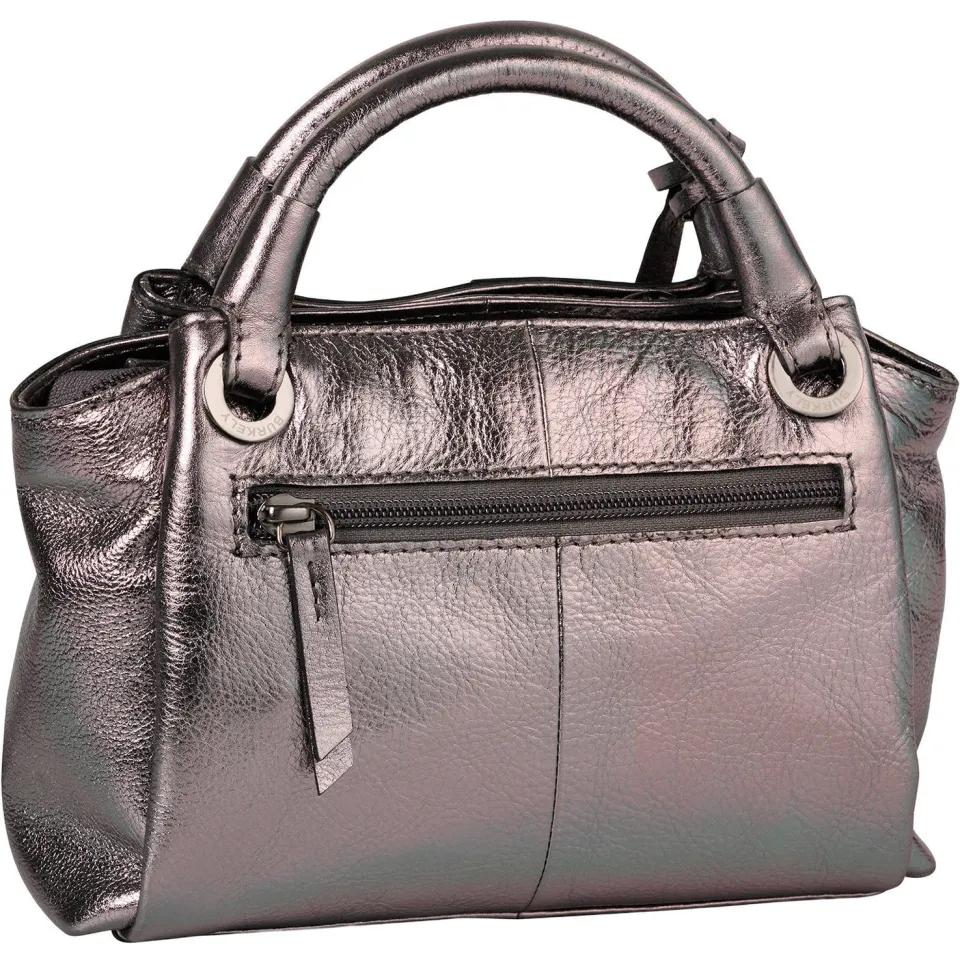 Burkely Radiant Raeven leren mini handtas grijs, foto 2