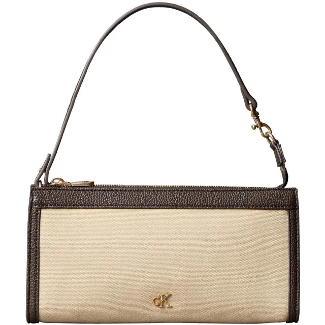 Calvin Klein Ck Canvas Convertible Pouch handtas khaki Groen