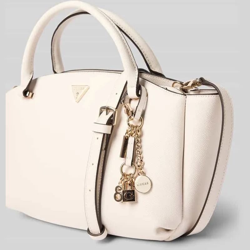 Guess Gilda 3 Compartment Satchel handtas crème, foto 5