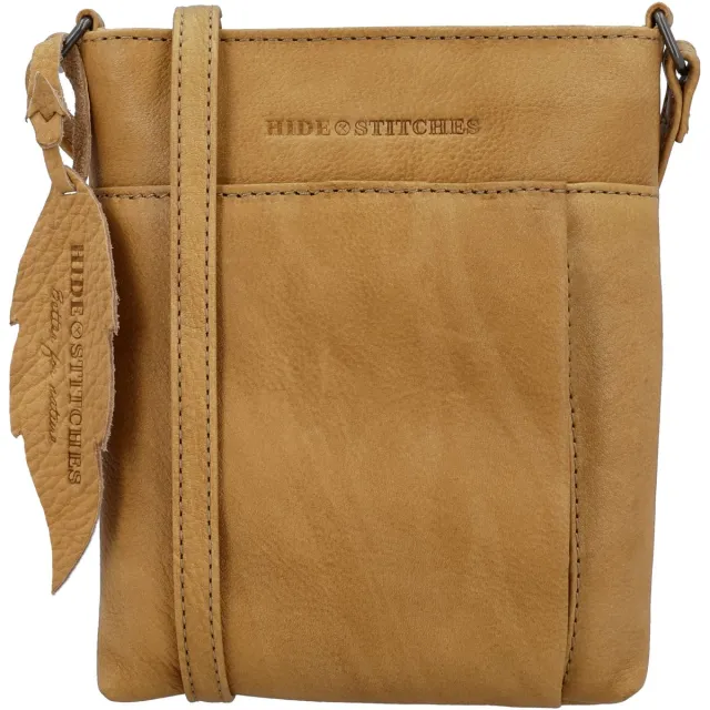 Hide & Stitches Earth crossbody tas zand