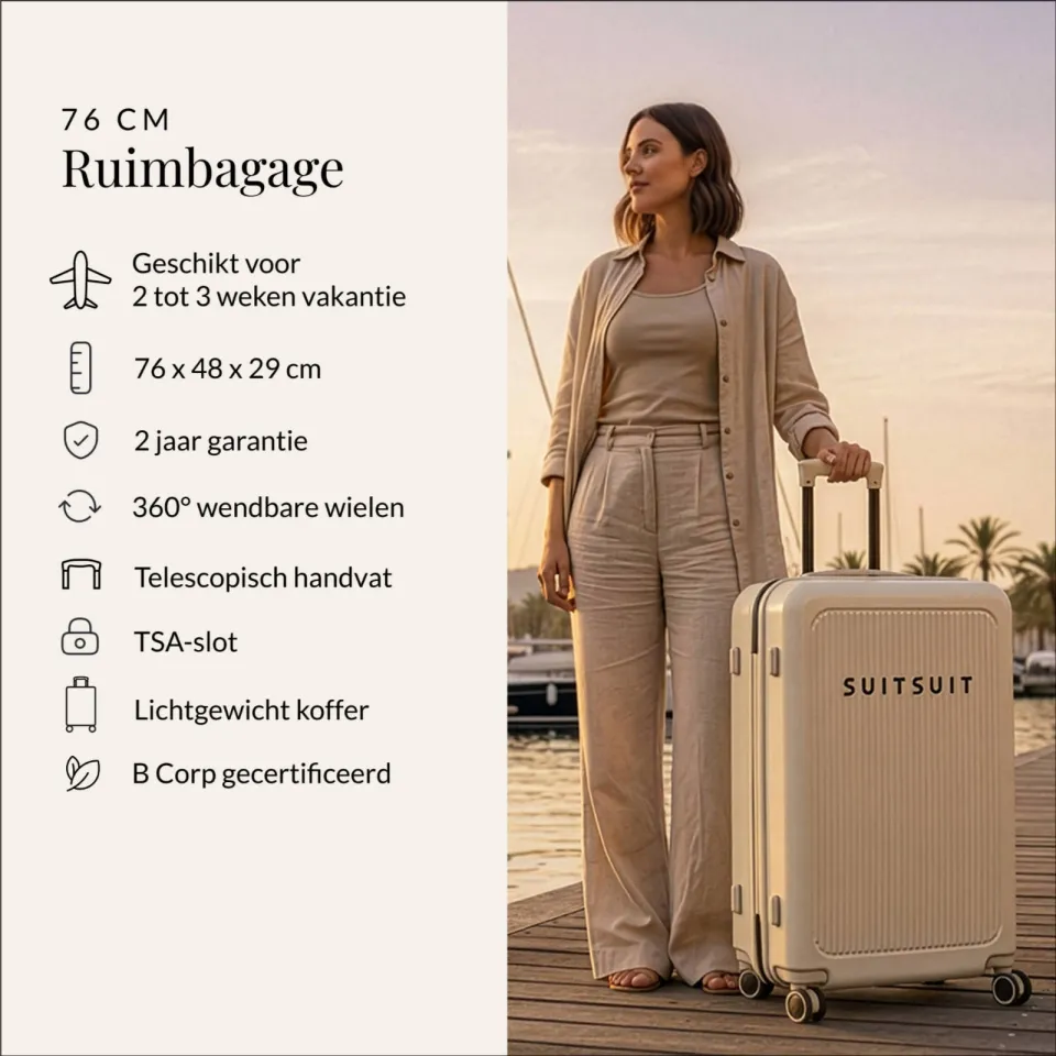 SUITSUIT Caretta koffer tofu white, foto 5