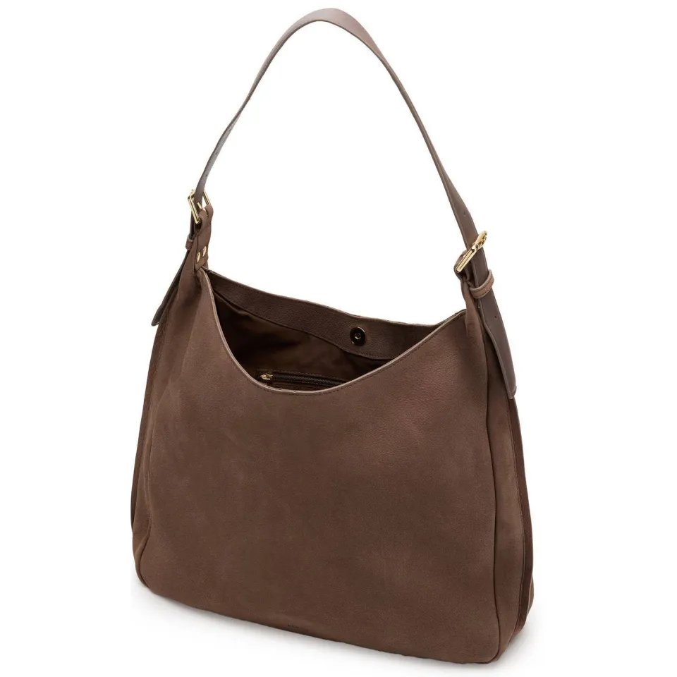 Manfield nubuck shopper bruin, foto 3