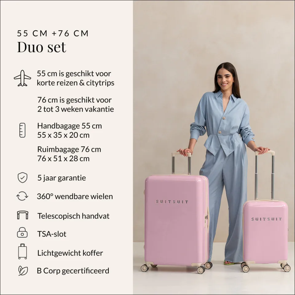 SUITSUIT Fabulous Fifties kofferset pink dust, foto 4