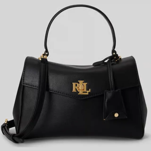 Lauren Ralph Lauren Farrah soft satchel small handtas zwart, foto 2