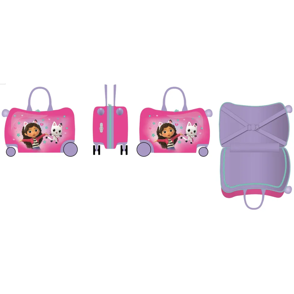 Gabby's Dollhouse ride-on trolley koffer roze, foto 2