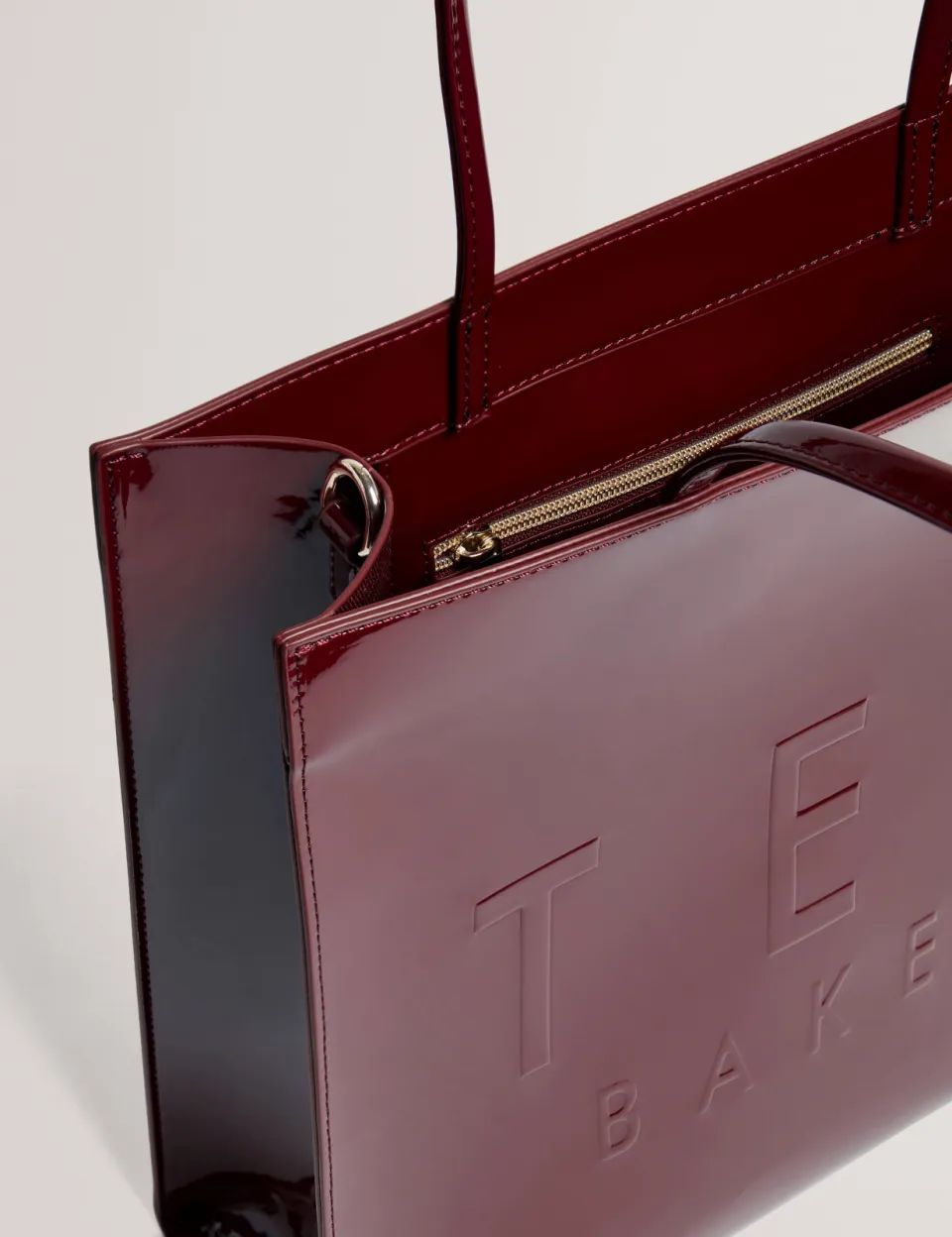 Ted Baker Iconny shopper donkerrood, foto 4