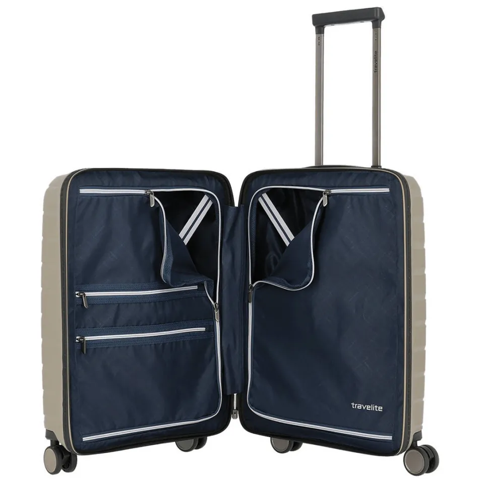Travelite Air Base trolley 55 cm champagne met voorvak, foto 6
