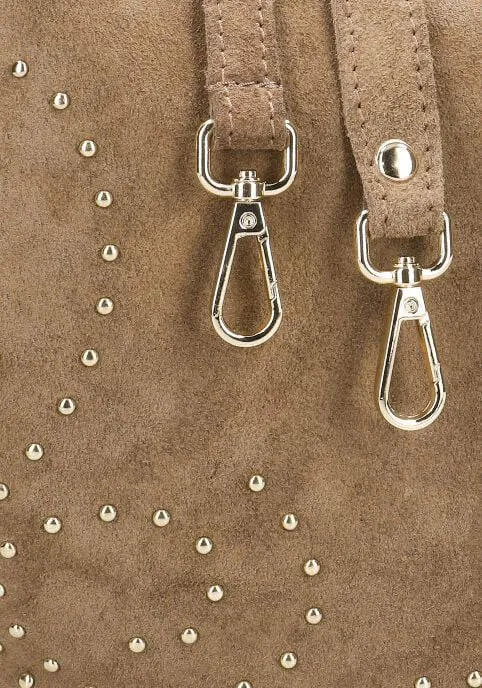 Notre-V Kirby suede schoudertas bruin, foto 5