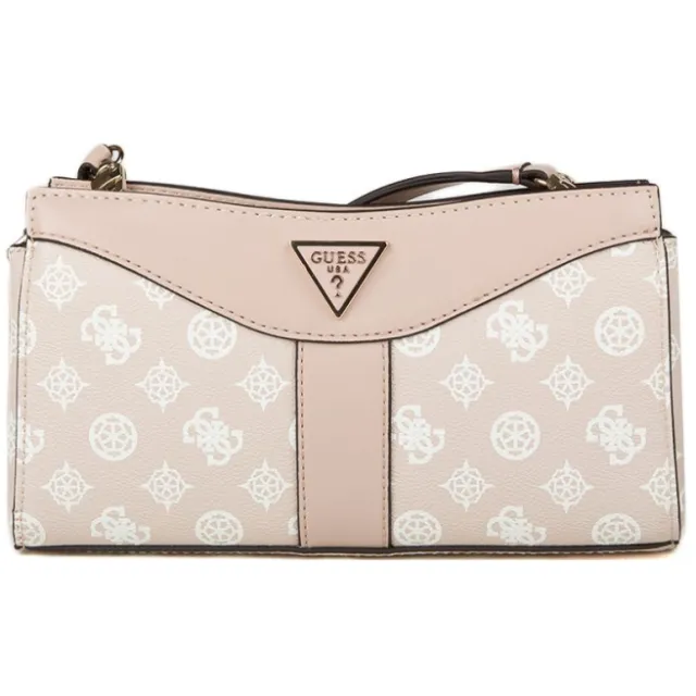 Guess Dorys Top Zip Schoudertas Sand Logo