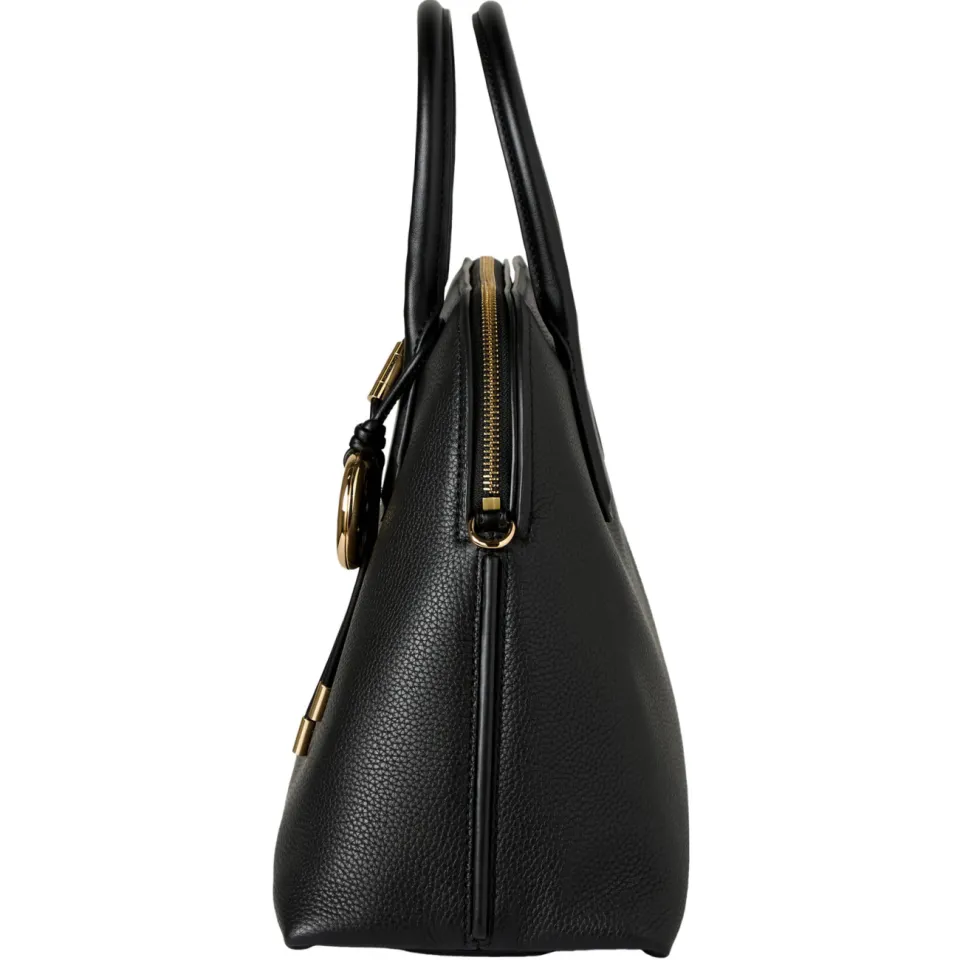 Michael Kors leren handtas Freddie zwart, foto 3