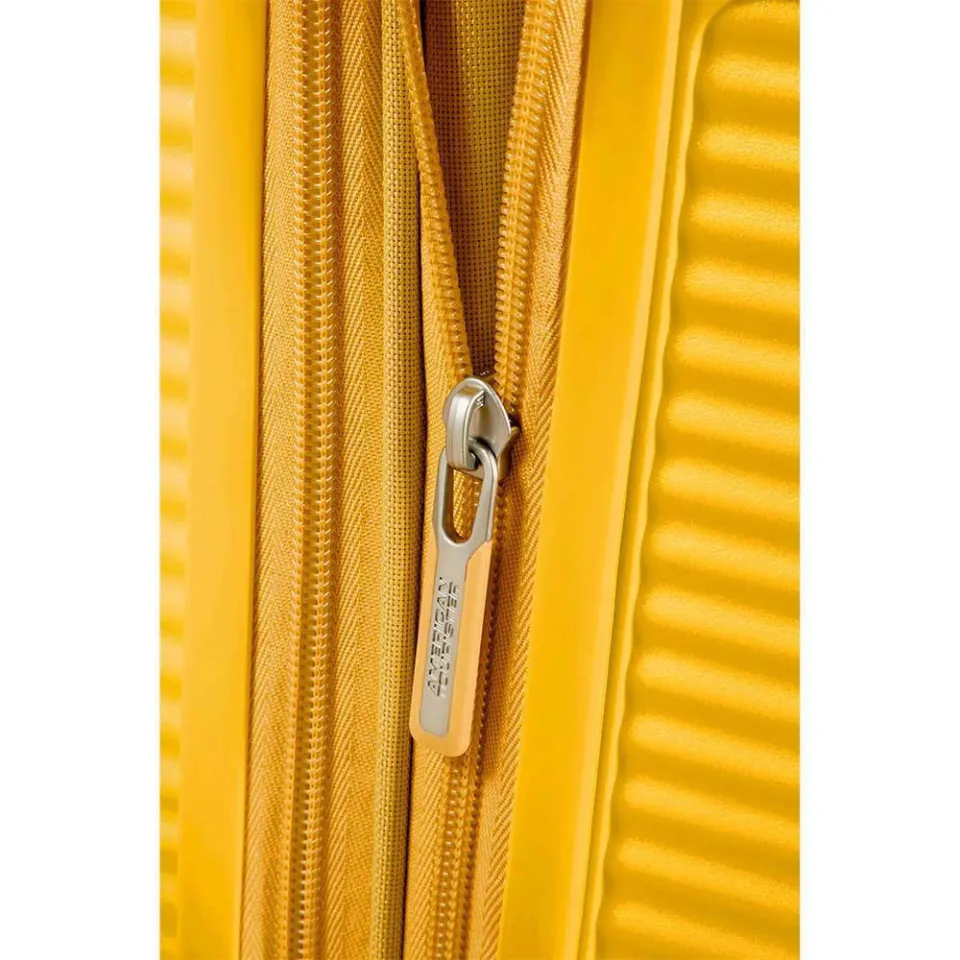 American Tourister Soundbox Spinner 55 reiskoffer geel, foto 6