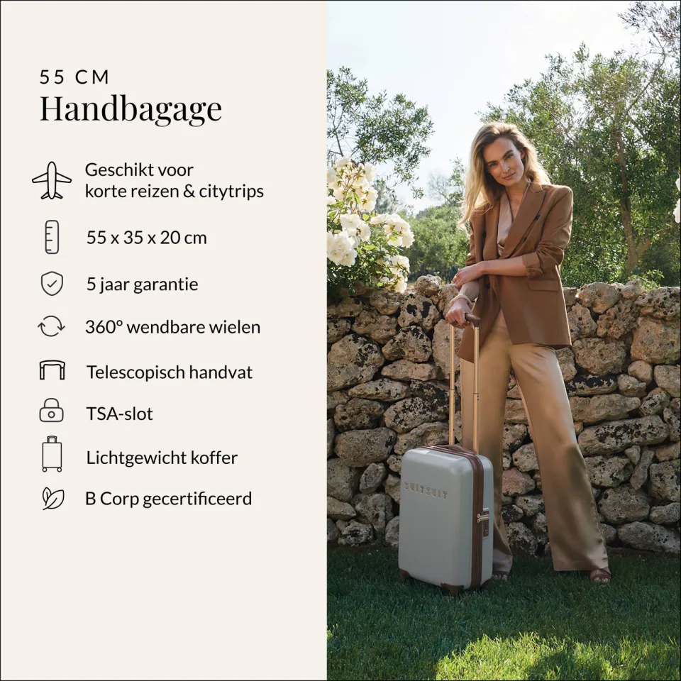 SUITSUIT Fab Seventies handbagagekoffer 55 cm limestone, foto 3