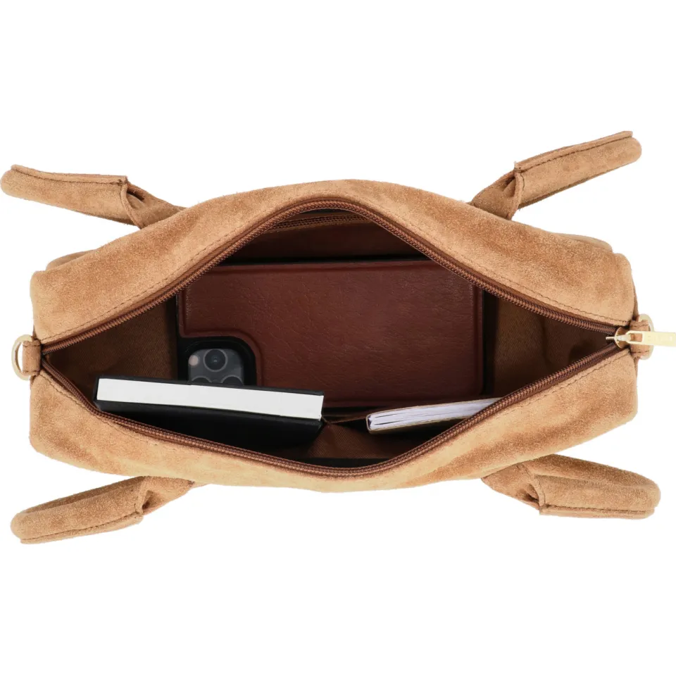 Charm London leren schoudertas Sevilla camel, foto 3