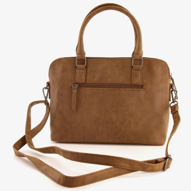 Renato Lucci dames schoudertas camel bruin